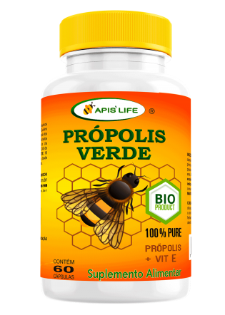 Própolis Apis Life Puro + Vit e 400mg 60 Cápsulas 