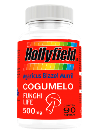 Cogumelo Hollyfield Agaricus 500mg 90 Cápsulas 